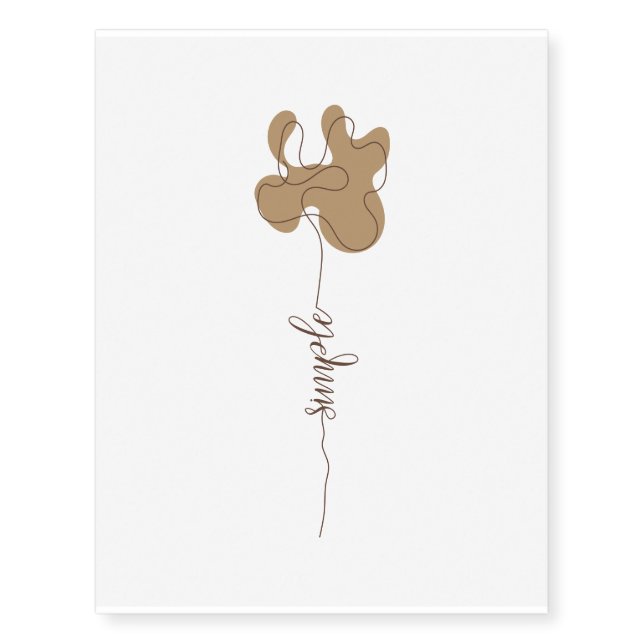 Minimalism Simple Flower Temporary Tattoos (Front)