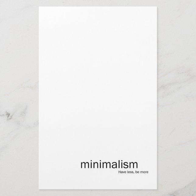 Minimalism Stationery (Front)