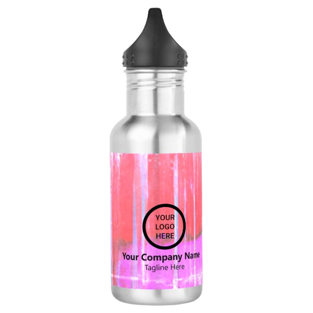 Minimalism Whimsical Distressed Art Company Swag Stainless Steel Water Bottle (Left)