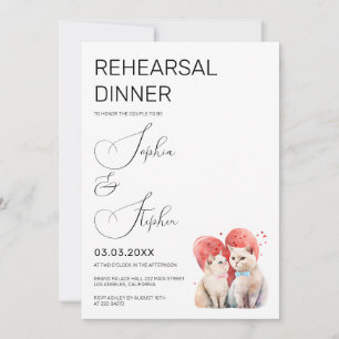 Minimalism with a Cats Rehearsal Invitation