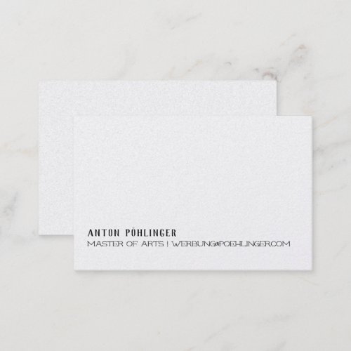 Minimalismus in schwarz wei visitenkarte business card
