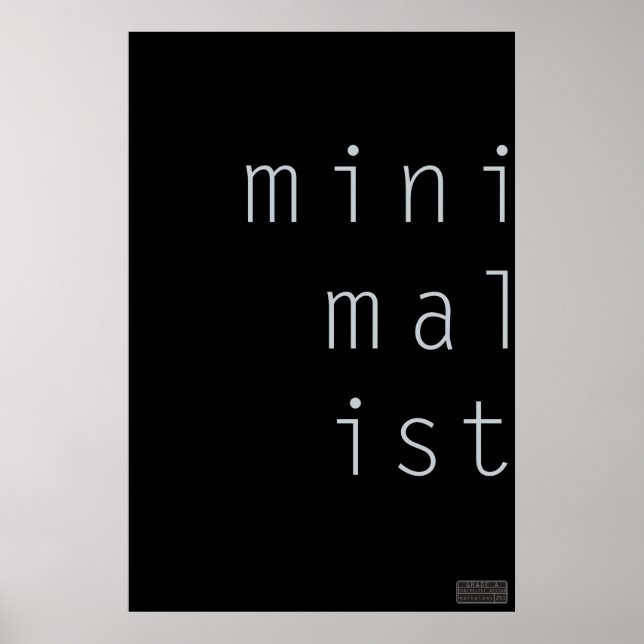 MiniMalIst 001 - Custom Background Color Poster (Front)