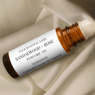 Minimalist 10ml Perfume Oil Roller Bottle Labels