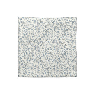 Minimalist 1940s Eucalyptus Slate Blue Sprig Cloth Napkin