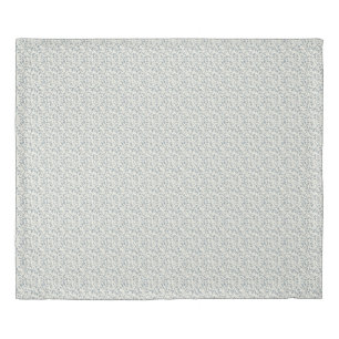 Minimalist 1940s Eucalyptus Slate Blue Sprig Duvet Cover