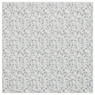 Minimalist 1940s Eucalyptus Slate Blue Sprig Fabric