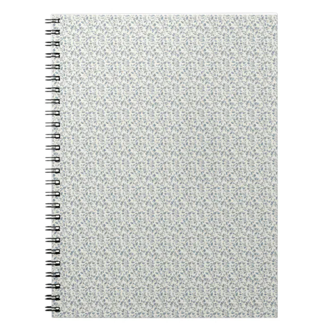 Minimalist 1940s Eucalyptus Slate Blue Sprig Notebook | Zazzle