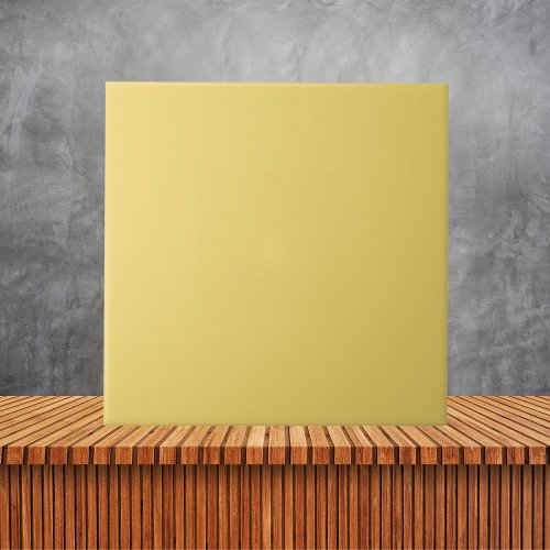 Minimalist 1970s Funky Yellow  Solid Color Ceramic Tile
