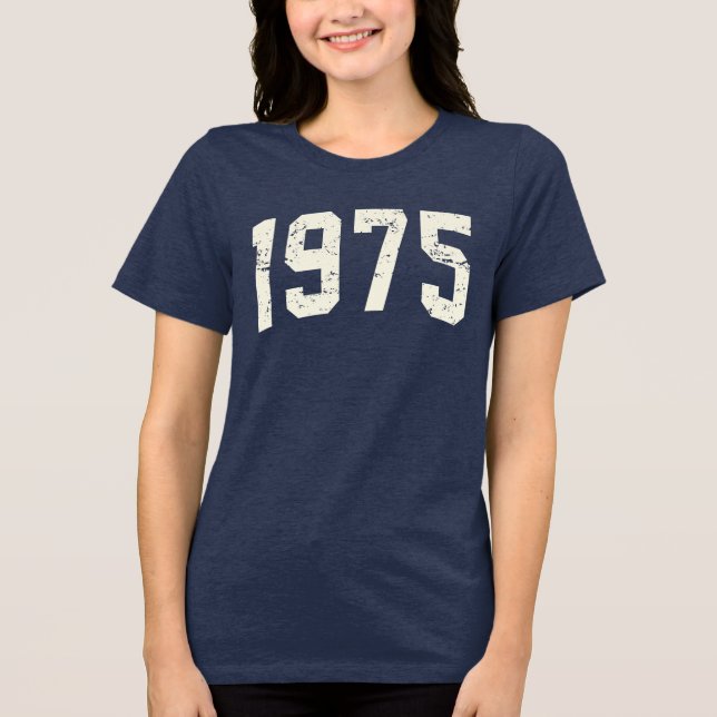 Minimalist 1975 Tee Shirt | 50th Birthday Gift (Front)