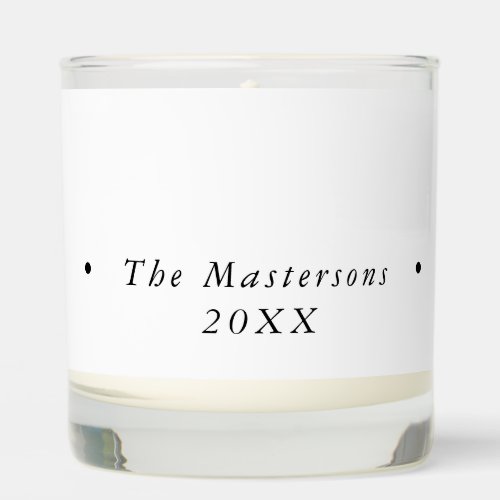 Minimalist_1 BW Personalized Scented Candle
