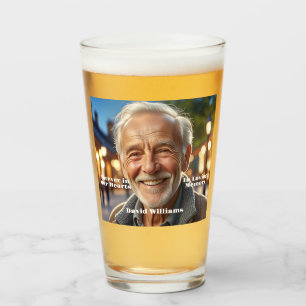 Minimalist 1 Special Photo Celebration of Life Glass