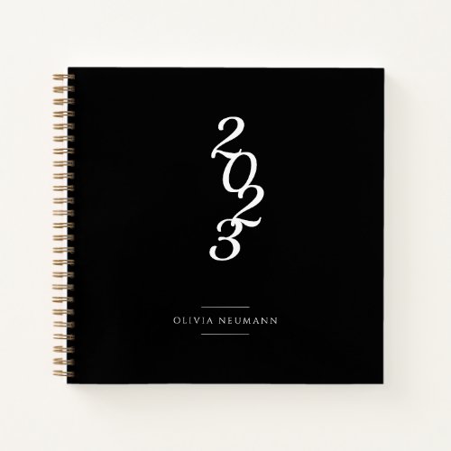 Minimalist 2022 Black and White   Notebook