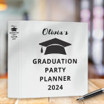 Minimalist 2024 Graduation Party Planner File 3 Ring Binder<br><div class="desc">Minimalist 2024 Graduation Party Planner File. A stylish way to keep your grad party planning notes and checklists organised. With graduate cap motif and simple Typography which you can easily personalise. You can also change text and background Colors if you wish via the edit further option.</div>