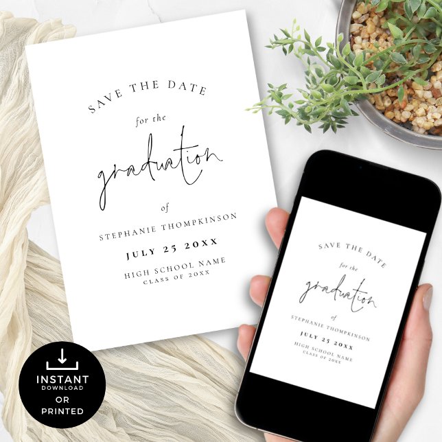 Minimalist 2026 Graduation Save The Date (Creator Uploaded)