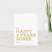 Minimalist 2 Years Sober Birthday Card