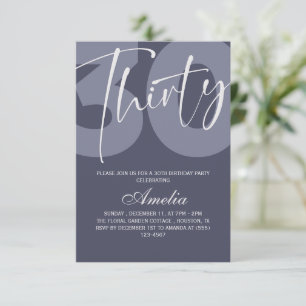 MINIMALIST 30TH Birthday Save The Date