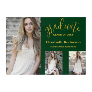 Minimalist 3 Photo Graduation Acrylic Print