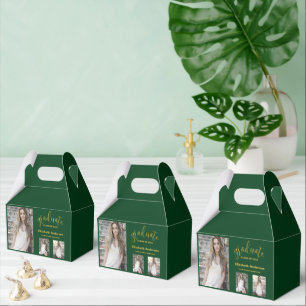 Minimalist 3 Photo Graduation Favor Boxes
