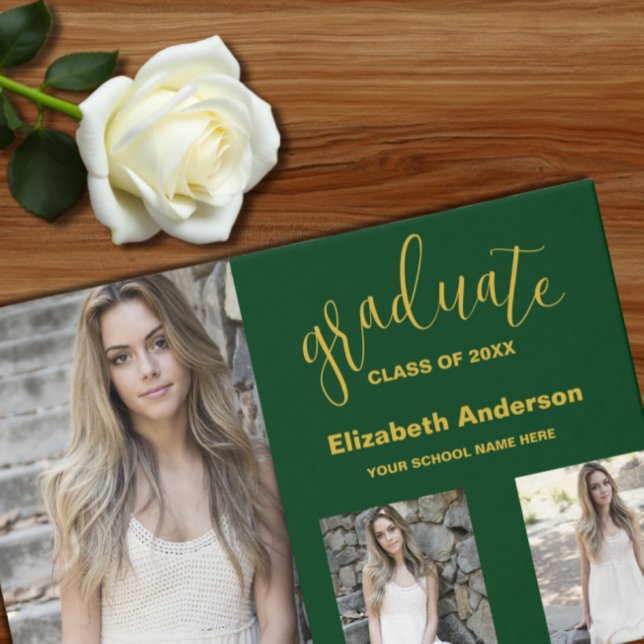 Minimalist 3 Photo Graduation Guest Book (Creator Uploaded)