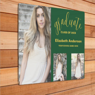 Minimalist 3 Photo Graduation Metal Print