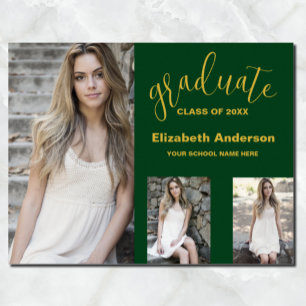 Minimalist 3 Photo Graduation Poster