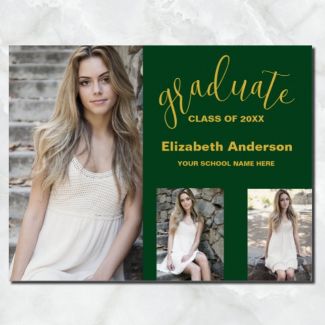 Minimalist 3 Photo Graduation Poster (Creator Uploaded)