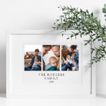 Minimalist 3 Photos Family Session Collage Poster at Zazzle