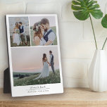 Minimalist 3 Pictures Wedding Photo Frame<br><div class="desc">Display your favorite wedding photos on a shelf at home</div>