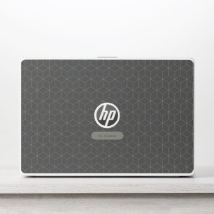 Minimalist 3D Cube Pattern HP Laptop Skin