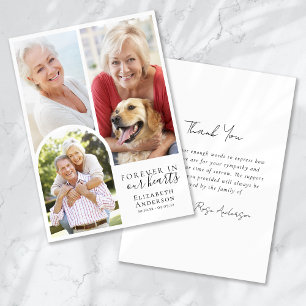 Minimalist 4 Photo Arch Bereavement Announcement