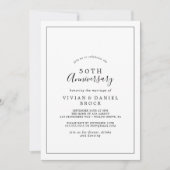 Minimalist 50th Wedding Anniversary Invitation | Zazzle