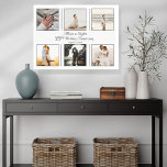 Minimalist 6 Photo 25th Wedding Anniversary Canvas Print<br><div class="desc">Capture the memories with this classy and elegant, simple minimalist six-photo 25th Wedding Anniversary design. Just add your photos, couple's names and the date and you have created a keepsake to be treasured for a lifetime.</div>