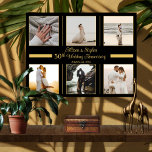 Minimalist 6 Photo 50th Wedding Anniversary Canvas<br><div class="desc">Capture the memories with this classy and elegant,  simple minimalist six-photo 50th Wedding Anniversary design.  Just add your photos,  couple's names and the date and you have created a keepsake to be treasured for a lifetime.</div>