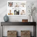 Minimalist 6 Photo 50th Wedding Anniversary Canvas Print<br><div class="desc">Capture the memories with this classy and elegant, simple minimalist six-photo 50th Wedding Anniversary design. Just add your photos, couple's names and the date and you have created a keepsake to be treasured for a lifetime.</div>