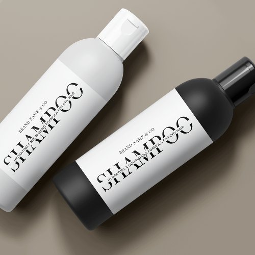 Minimalist 8 OZ Skincare Bottle Shampoo Label