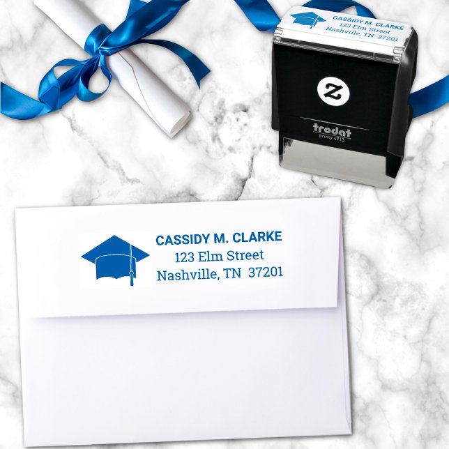 Minimalist 8th Grade Graduation Address Self-inking Stamp (Creator Uploaded)