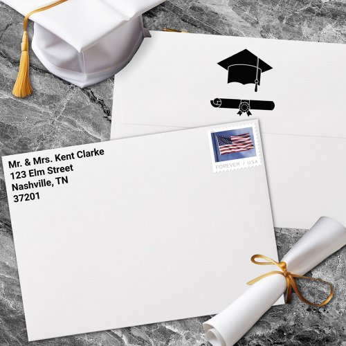 Minimalist 8th Grade Graduation Pre_addressed Envelope