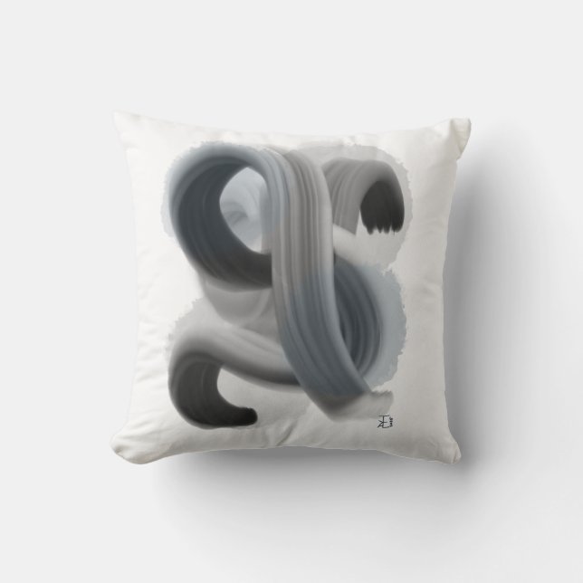Minimalist Abstract Artwork Throw Pillow (Front)