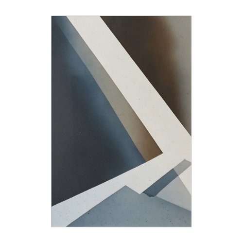 Minimalist Abstract Blue Gray Beige Acrylic Print