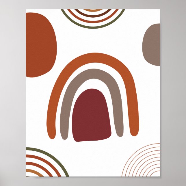 Minimalist Abstract Boho Design Poster (Front)