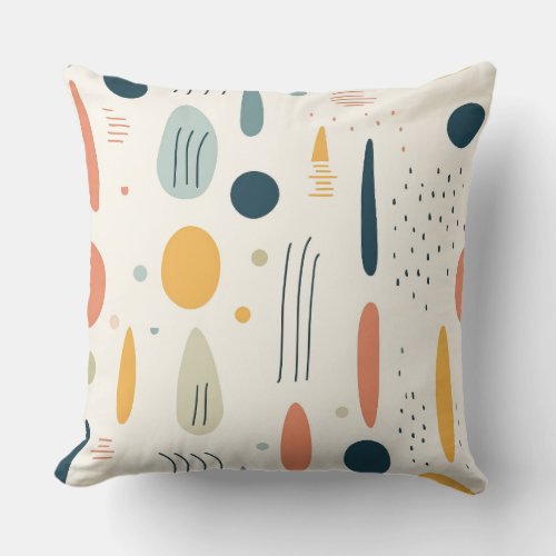 Minimalist Abstract Boho style throw pillow