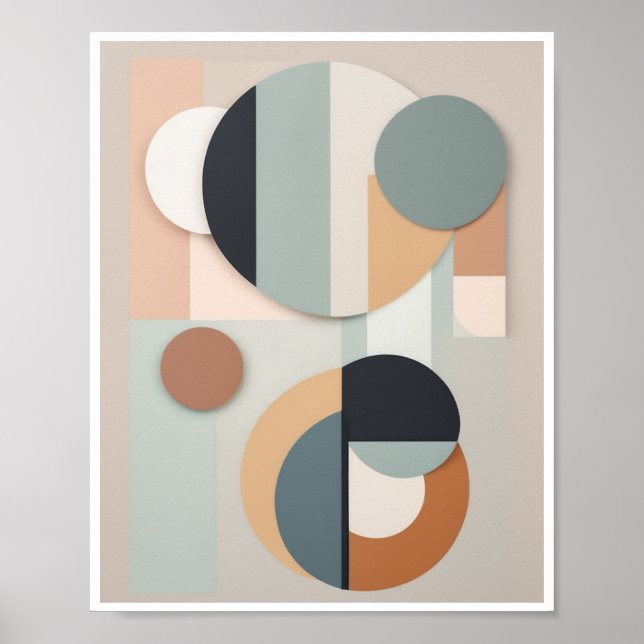 Minimalist abstract composition geometric shapes poster (Front)
