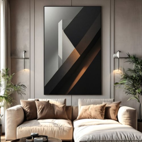 Minimalist Abstract Dark Concrete Poster