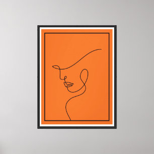 Minimalist Abstract Face Line Art Print – One Line