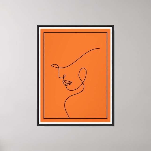Minimalist Abstract Face Line Art Print – One Line (Front)