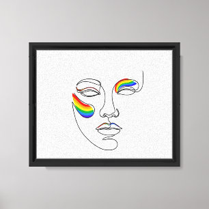 Minimalist Abstract Face Line Art Wall Art   Moder