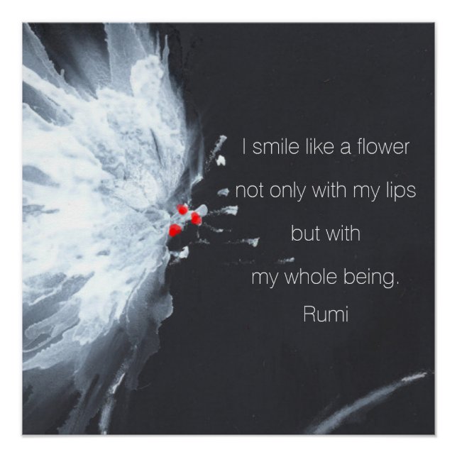 Minimalist Abstract Floral Art Poster (Front)