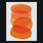 Minimalist Abstract Geometric Art in Orange Faux Canvas Print<br><div class="desc">This stylish minimalist modern artwork combines simple organic circle shapes with beautiful gradients of orange.</div>