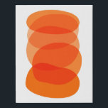 Minimalist Abstract Geometric Art in Orange Faux Canvas Print<br><div class="desc">This stylish minimalist modern artwork combines simple organic circle shapes with beautiful gradients of orange.</div>