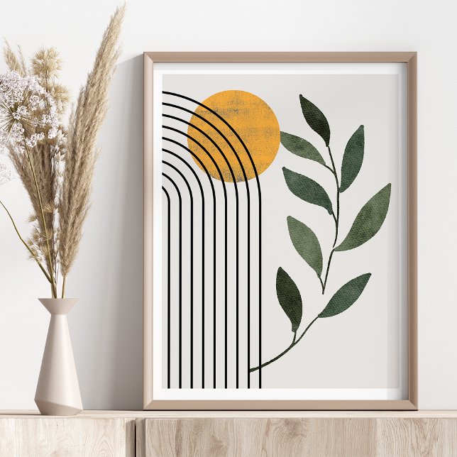 Minimalist Abstract Geometric Botanical Art Poster (Creator Uploaded)